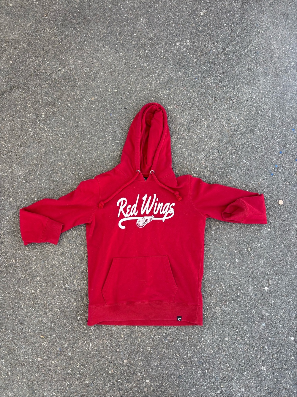 47 Brand Red 'Red Wings' Crewneck Hoodie